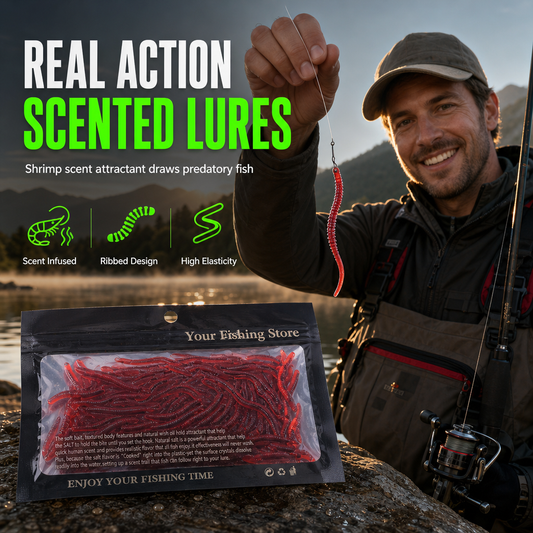 🌊 LIMITED‑TIME 50% OFF 🎣 Simulation Earthworm Soft Lures — Scented Lifelike Durable TPR, Ribbed Body Creates Natural Movement To Trigger Aggressive Strikes