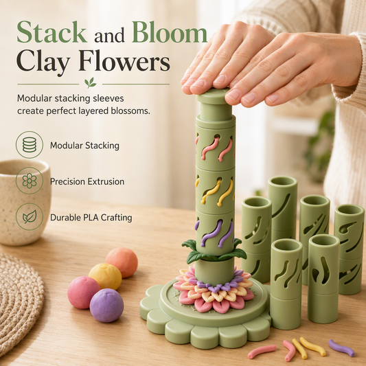 🌸 LIMITED-TIME 50% OFF 🎨 DIY Clay Flower Shaping Tool — Modular Bloom Maker, 3D Handmade Crafts