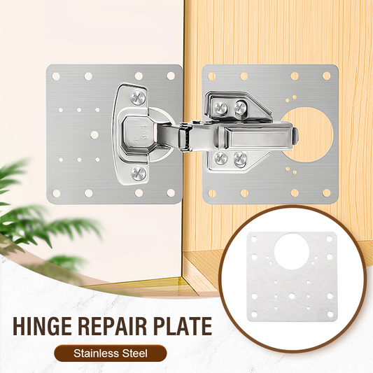 🔧 LIMITED-TIME 50% OFF 🚪 Stainless Steel Hinge Repair Plate — Fix Loose Cabinet Doors Fast, No Replacement