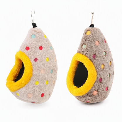 🐦 LIMITED-TIME 50% OFF 🥚 Hanging Cotton Bird Nest Hammock — Egg-Shaped, Double-Layer Fleece, Warm Winter Hideout