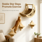 🐱 LIMITED-TIME 50% OFF 🌙 Wall-Mounted Cat Climbing Frame — 3 Steps, Moon Hammock, Sisal Mat, Solid Wood