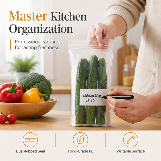 🧊 LIMITED-TIME 50% OFF 🔐 Transparent Food-Grade Double-Seal Bags — Leak Protection, 7 Sizes