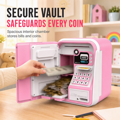 🏦 LIMITED-TIME 50% OFF 🔐 Kids Electronic ATM Money Box — Fingerprint Unlock, Auto Roll