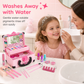 💄 LIMITED-TIME 50% OFF 👑 Kids Pretend Play Makeup Kit — Washable, Safe, Cantilever Vanity Case
