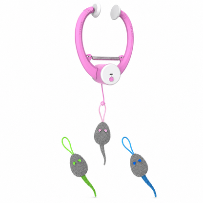 🐱 LIMITED-TIME 50% OFF 🐭 Automatic Hanging Cat Toy — Electric Bouncing Mouse, Door Clip Mount