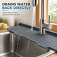 💧 LIMITED-TIME 50% OFF 🧽 Silicone Faucet Splash Guard Mat — Drain Fast, Cuttable