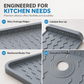 💧 LIMITED-TIME 50% OFF 🧽 Silicone Faucet Splash Guard Mat — Drain Fast, Cuttable