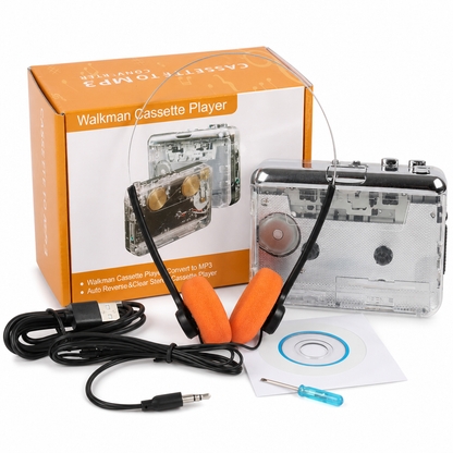 ⏳ Time-Limited Special ⏰ Transparent Cassette Player — Tape to MP3, Type-C ✨