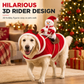 🎅 50% OFF — FLASH SALE 🎁Dog Christmas Costume — Santa Riding Outfit, Adjustable Chest Strap