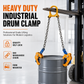 🏗️ LIMITED-TIME 50% OFF 🔗 Heavy Duty Drum Lifting Clamp — G80 Chains, Auto Gravity Grip