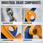 🏗️ LIMITED-TIME 50% OFF 🔗 Heavy Duty Drum Lifting Clamp — G80 Chains, Auto Gravity Grip