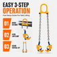 🏗️ LIMITED-TIME 50% OFF 🔗 Heavy Duty Drum Lifting Clamp — G80 Chains, Auto Gravity Grip
