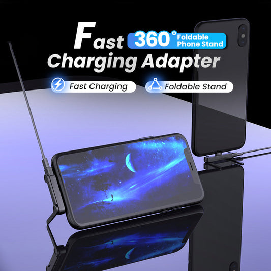 🎉 Limited-Time 50% OFF! 🔌 Fast Charging Adapter – 360° Foldable Phone Stand & 240W Passthrough ✨