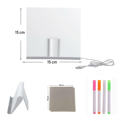 🎨 Glowing Acrylic Drawing Board – LED-Lit Display, Wipe & Redraw, Creative Desk Art That Glows 🖍️✨