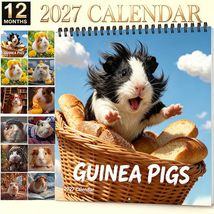 🎉 2026 Sale — Over 16,000 Sold! 🐹 Adorable Guinea Pig Wall Calendar – Lovely Photos 📅