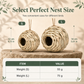 🐦 LIMITED-TIME 50% OFF 🌿 Handwoven Straw Bird Nest — Round Opening, Garden Decor