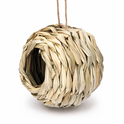 🐦 LIMITED-TIME 50% OFF 🌿 Handwoven Straw Bird Nest — Round Opening, Garden Decor