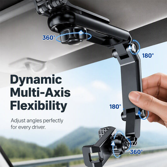 🚗 Limited-Time 50% OFF! Universal Sun Visor Car Phone Holder — Multi-Axis Flex ✨