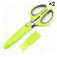 🌿 LIMITED-TIME 50% OFF ✨ 5-Blade Kitchen Herb Scissors — Fast, Even Chopping 🔪