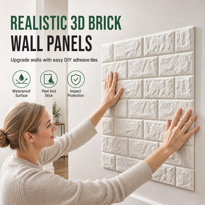 🎉 Time-Limited Offer! 🧱 Self-Adhesive 3D Brick Wall Panels – Easy Peel-and-Stick, Soft Foam Texture, Refresh Any Room Without Masonry ✨