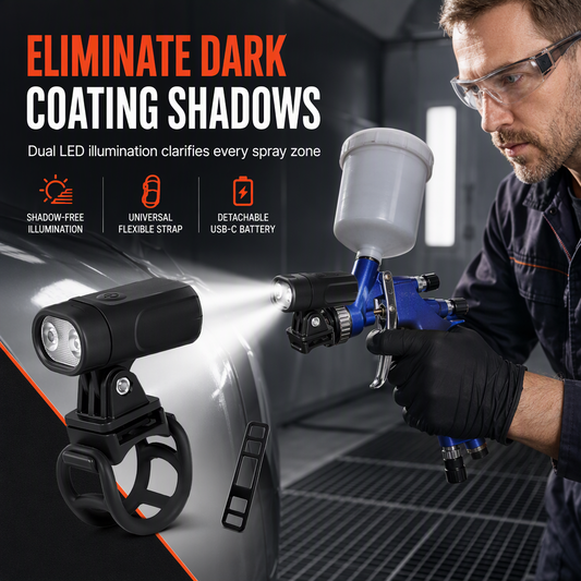 🎉 Limited-Time 50% Off! 🔧 LED Spray Gun Light – Dual Beam & USB-C Rechargeable ✨