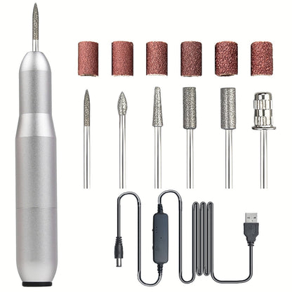 💅 Time-Limited Special ✨ Portable USB Electric Nail Drill Pen — 20,000 RPM & Low Vibration 🔌