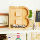 🐷 Limited-Time 50% Off ✨ Personalized Wooden Piggy Bank for Kids — Free Name Sticker 🎁