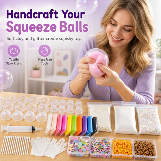 🎉 50% Off Now! 🧸 DIY Clay Squeeze Ball Kit – Handmade Creative Fun for Kids ✨