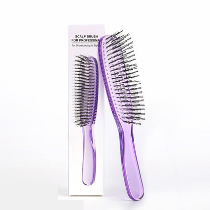 🎉 Time-Limited Offer! 💆 Portable Scalp Massage Hairbrush – Detangle Wet or Dry Hair with Less Pulling, Gentle Bristles ✨