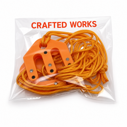 🎉 Limited-Time Offer! 🏕️ Hoist Block & Tackle System – Compact Pulley Lift for Outdoor Gear, High-Visibility Orange, Only 57g ✨