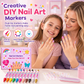 🎉 Limited Time 50% OFF! 🎨 Kids Dual-Tip Nail Art Pen Set – Draw Fine Lines & Fill Colors, DIY Nail Painting Fun for Family Time ✨