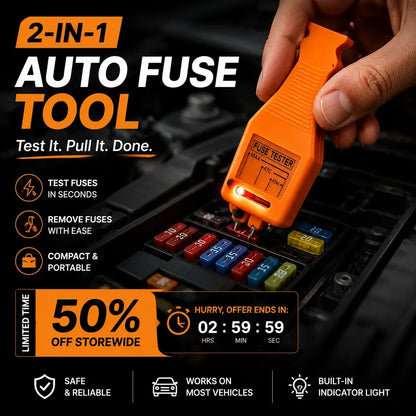 🔌 50% Off Now ✨ 2-in-1 Fuse Tester & Puller — Adjustable Probes & Built-In Indicator 🚗