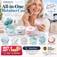 🦷 LIMITED-TIME 50% OFF 🧳 All-in-One Retainer Storage Case — Soaking Compartment, Built-in Mirror & Cleaning Tools